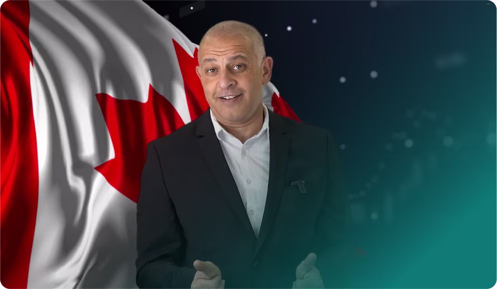 Aiman El-Ramly with Canadian Flag